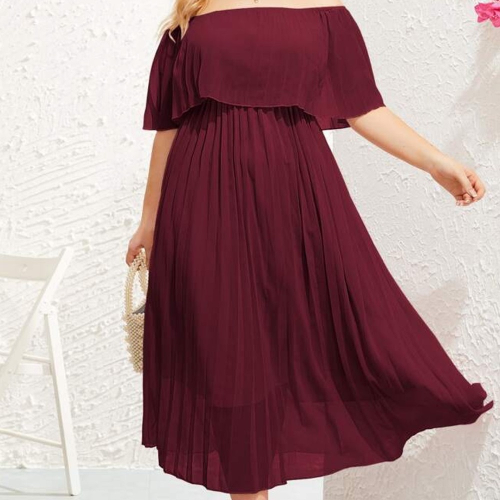 Ruffle Off Shoulder Dress